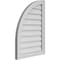 Ekena Millwork Quarter Round Top Left Surface Mount PVC Gable Vent w/ 2"W x 1-1/2"P Brickmould Frame, 20"W x 28"H GVPQL20X2802SN - alternate 2